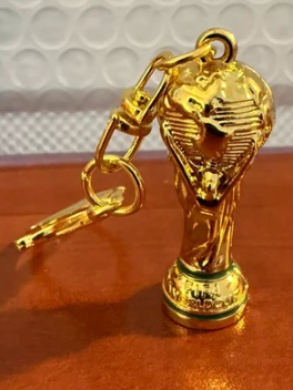 2026 World Cup Trophy Keychain – Gold Tone Soccer Collectible 4”